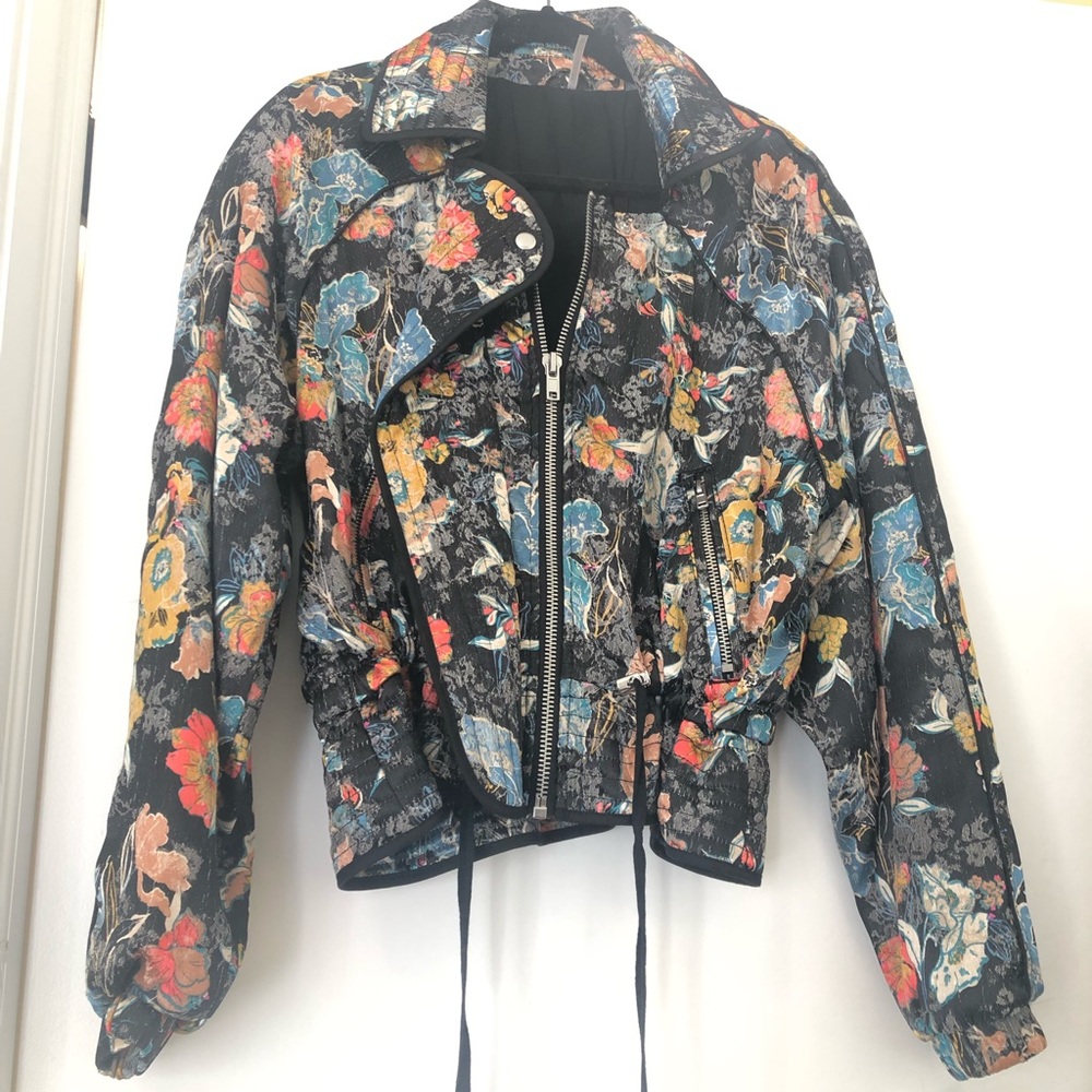 Silk floral jacket